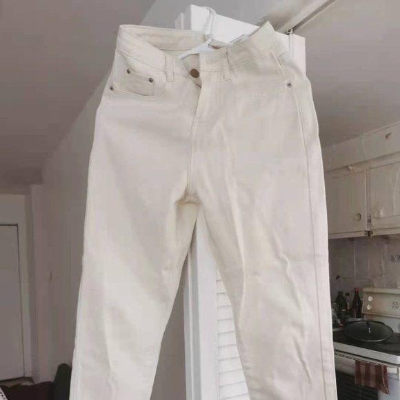 new white straight pants - Picture 1 of 2